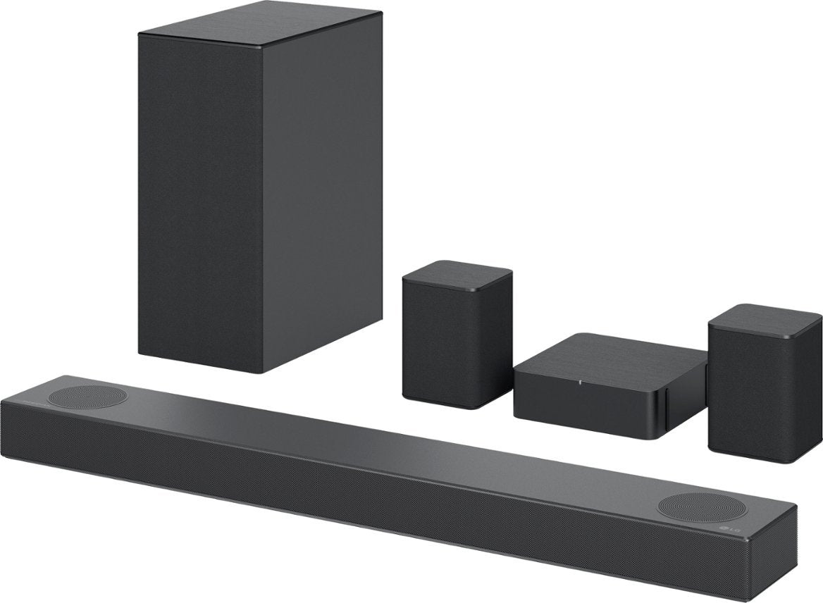 LG 5.1.2 Channel Soundbar with Wireless Subwoofer, Dolby Atmos and DTS:X - Black (Certified Refurbished)