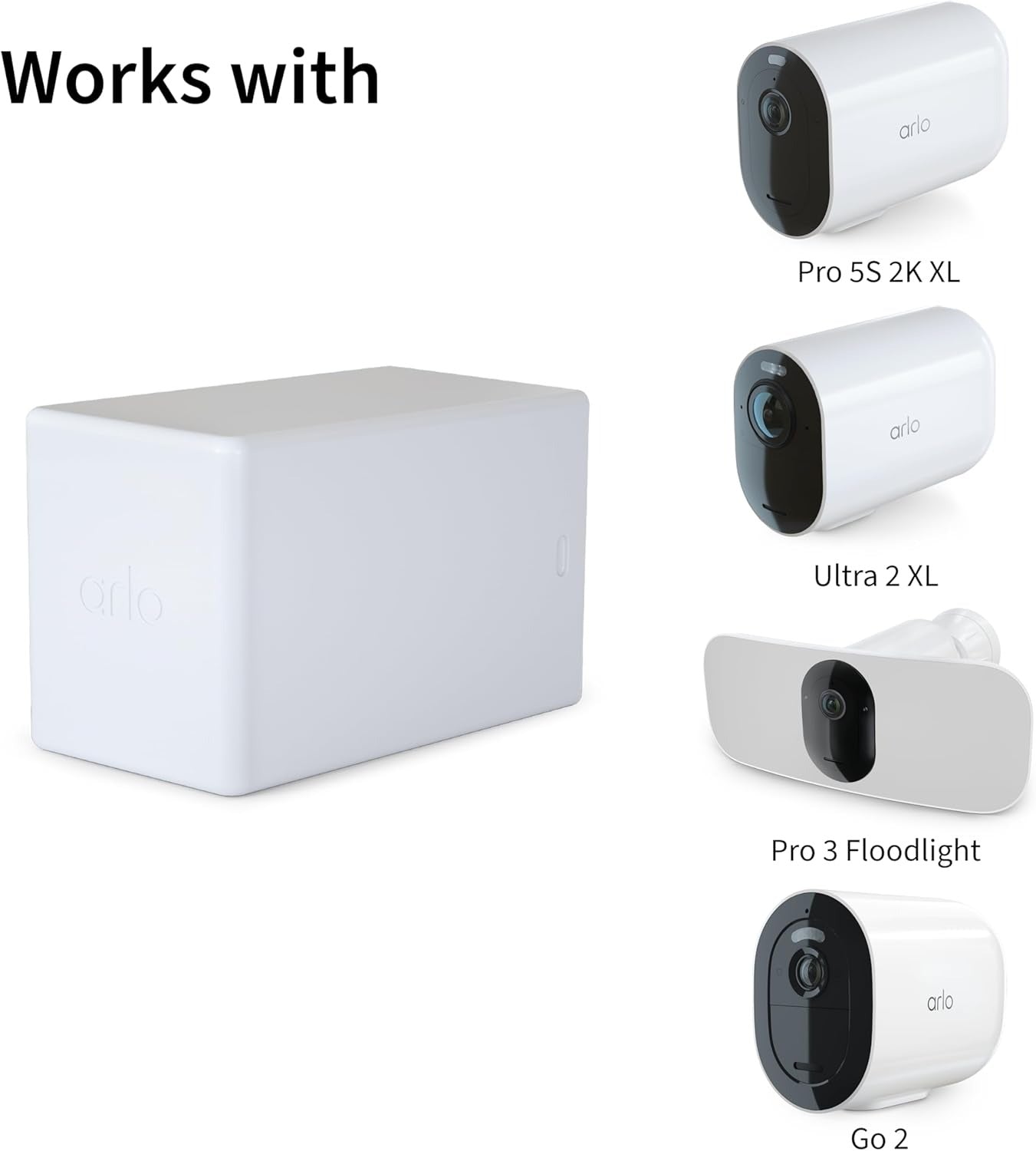 Arlo XL Rechargeable Battery for Ultra, Ultra 2, Pro 4, and Go 2 Cameras - White (Refurbished)