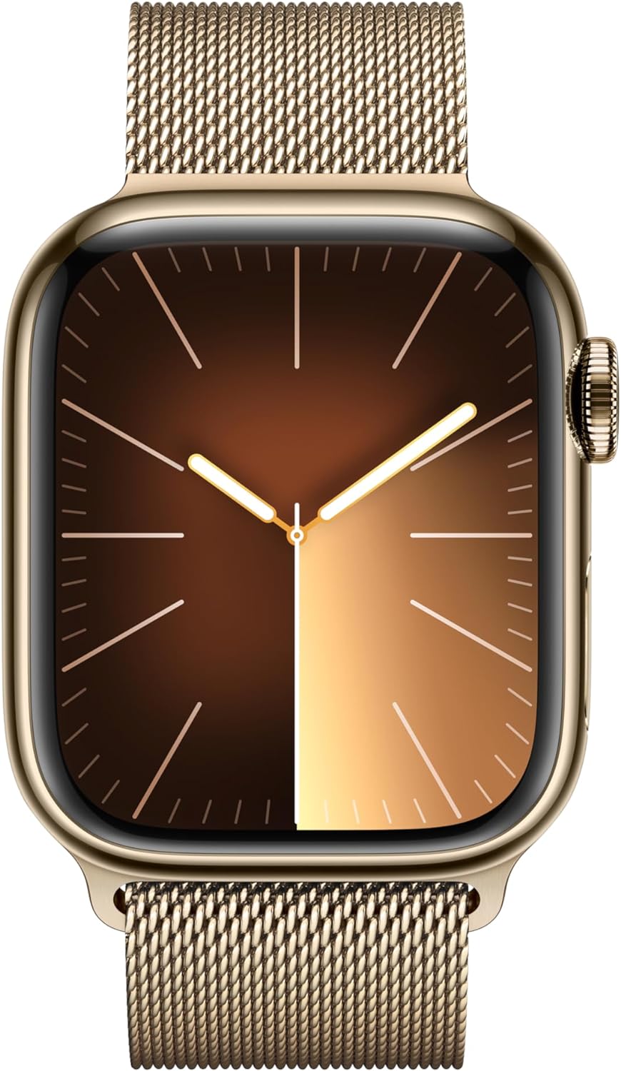 Apple Watch Series 9 (GPS + LTE) 45mm - Gold Stainless Steel Case & Milanese Loop (Refurbished)