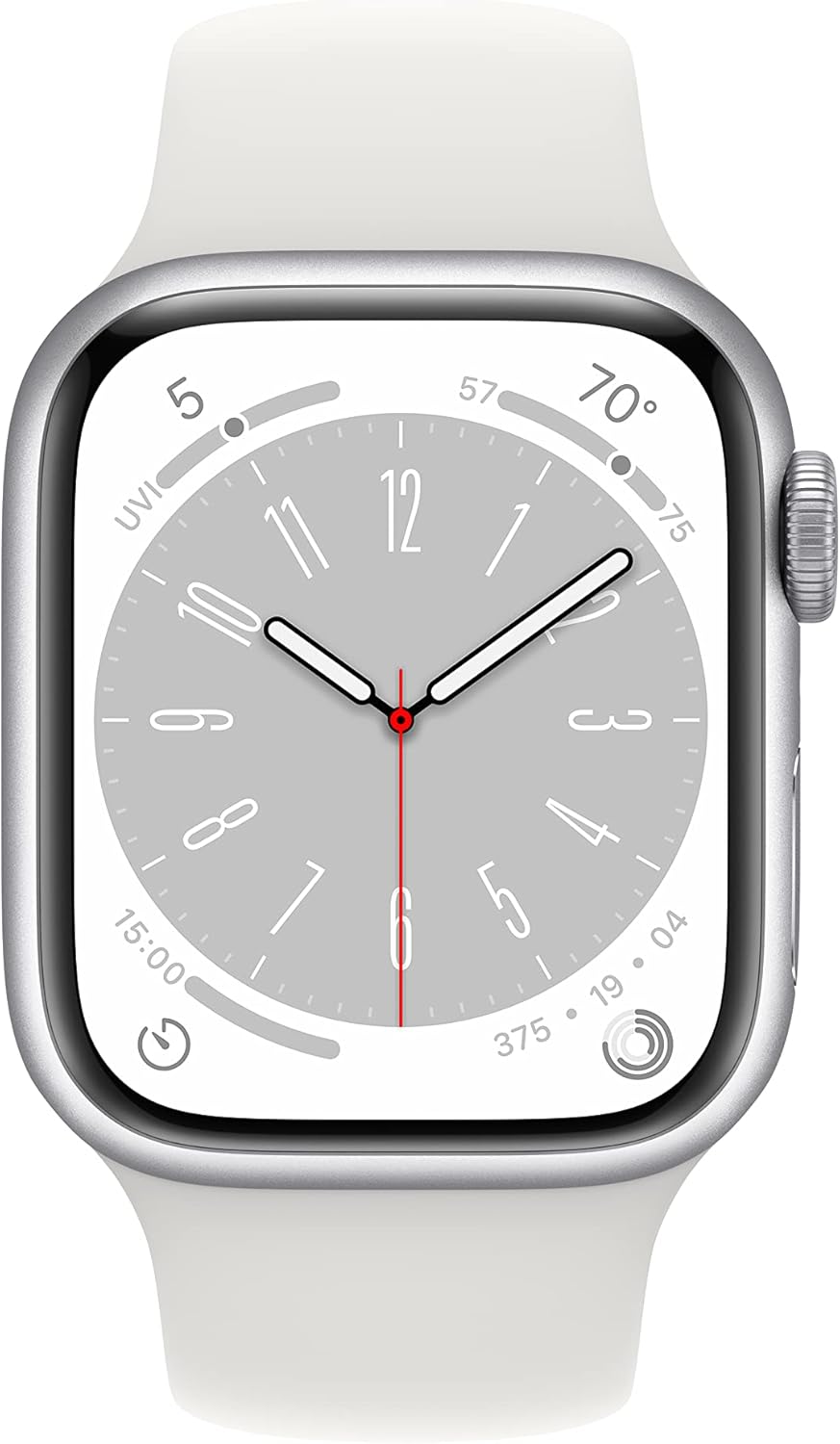 Apple Watch Series 9 (GPS) 41MM Silver Aluminum Case White Sport Band (Pre-Owned)