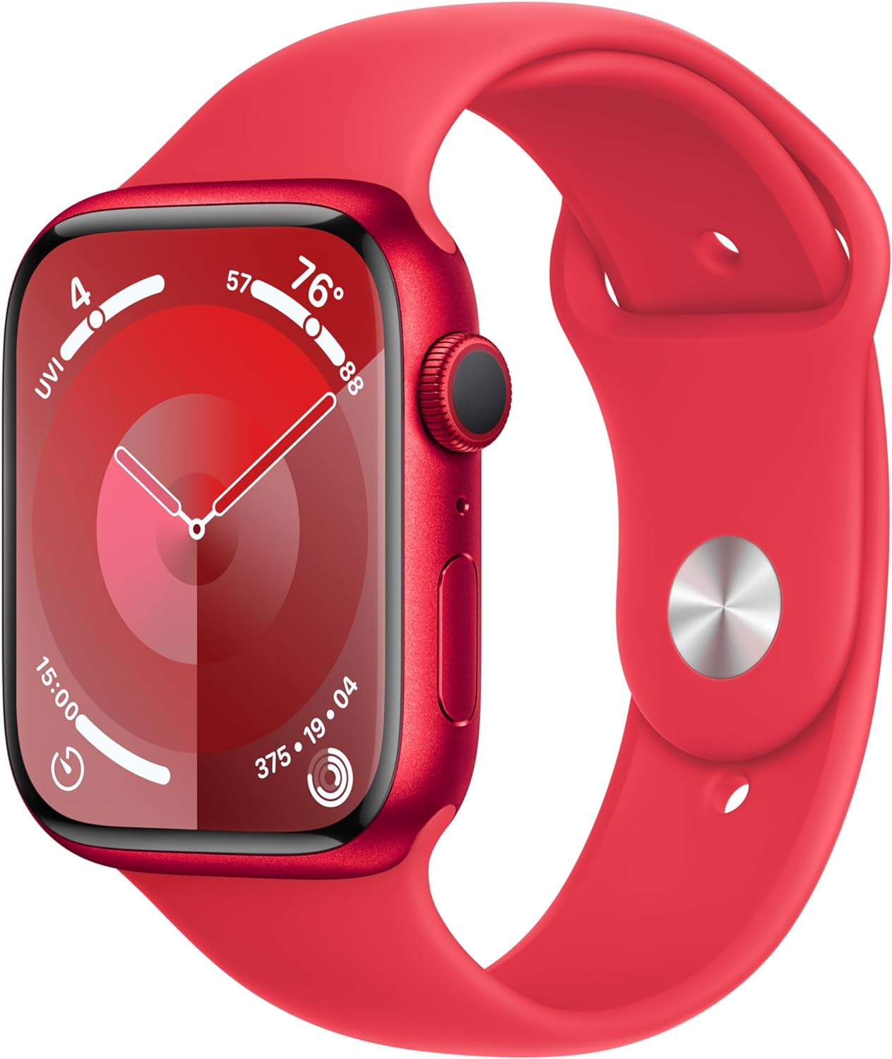 Apple Watch Series 9 (GPS) 41MM (PRODUCT)Red Aluminum Case Red Sport Band (Renewed)