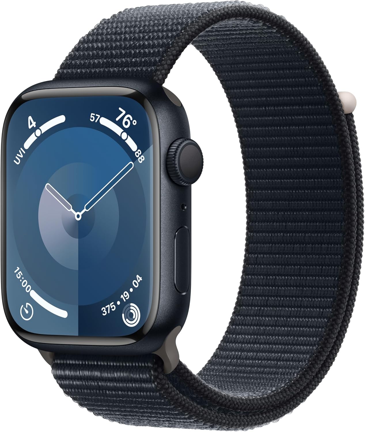 Apple Watch S9 (GPS) 45MM Midnight Aluminum Case Midnight Sport Loop (Renewed)
