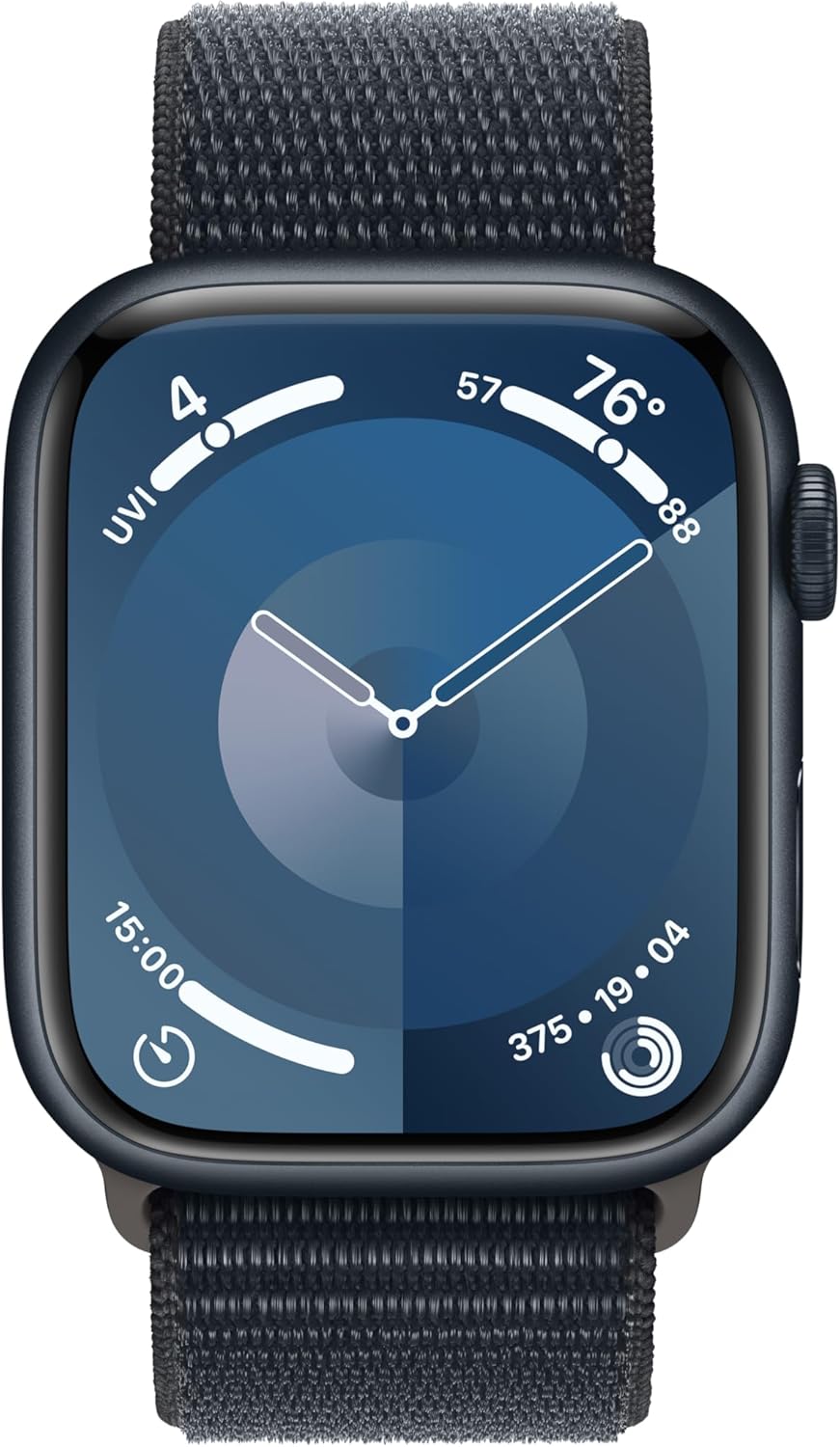 Apple Watch S9 (GPS) 45MM Midnight Aluminum Case Midnight Sport Loop (Renewed)