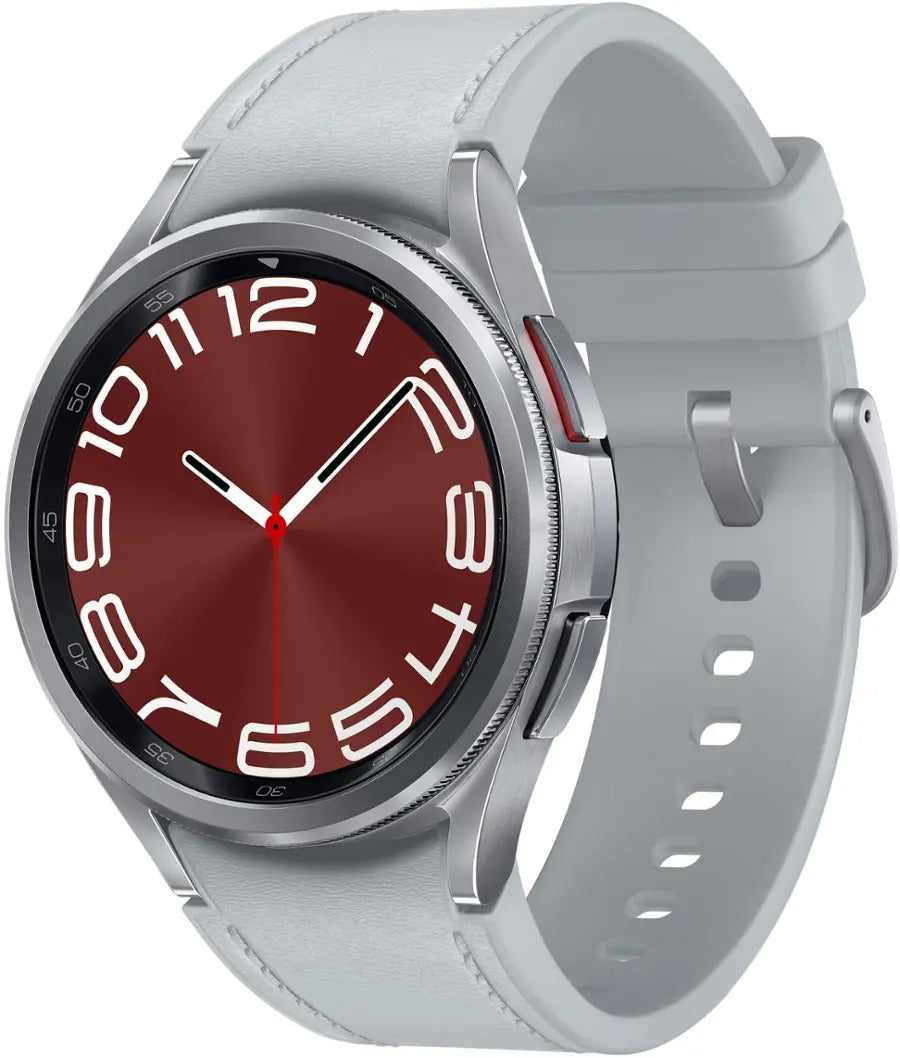 Samsung Galaxy Watch 6 Classic 43mm (Bluetooth) Silver Hybrid Eco-Leather Band (Refurbished)