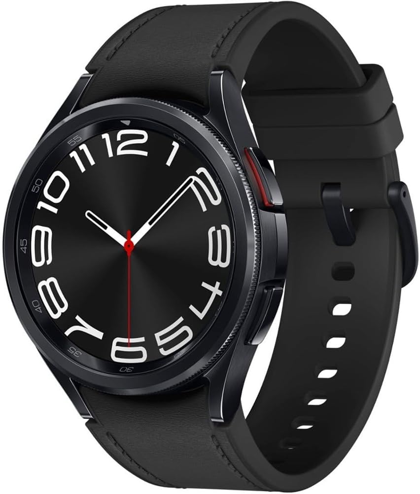 Samsung Galaxy Watch 6 Classic (Bluetooth) 43mm Black Hybrid Eco-Leather Band (Certified Refurbished)