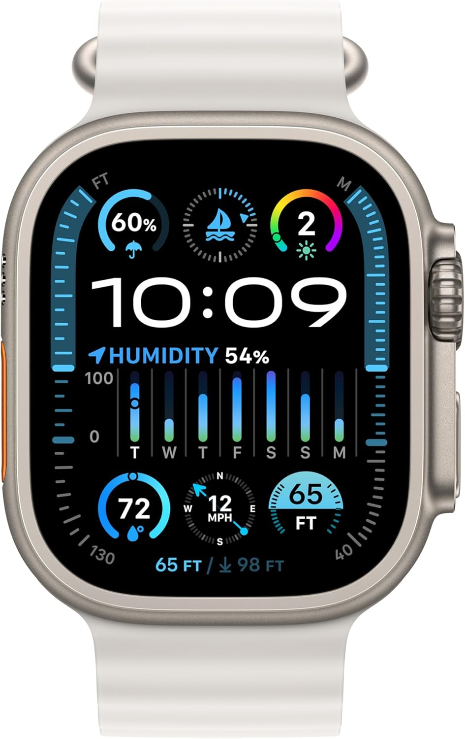 Apple Watch Ultra 2 (GPS + LTE) 49MM Titanium Case White Ocean Band (Pre-Owned)