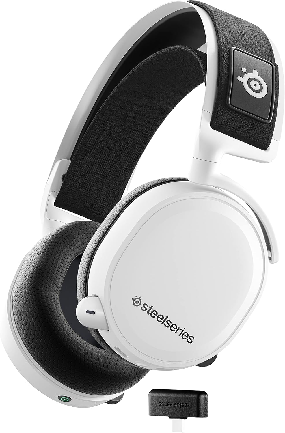 SteelSeries Arctis 7+ Wireless 7.1 Surround Sound Gaming Headset - White (Pre-Owned)