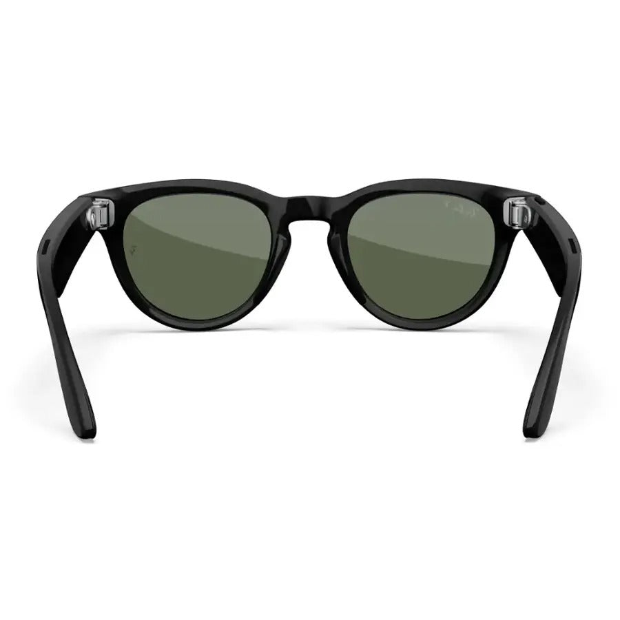 Ray-Ban Meta Headliner Shiny Black AI High Bridge Glasses with Green Lenses (Refurbished)