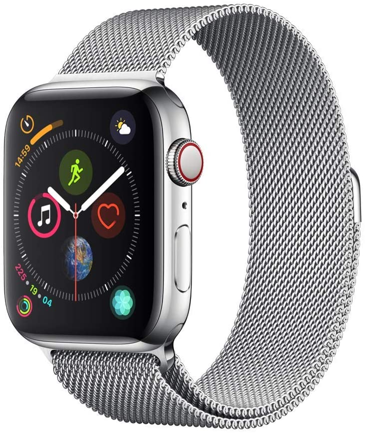 Apple Watch Series 4 GPS+LTE w/ 44MM Stainless Steel Case &amp; Milanese Loop Band (Pre-Owned)