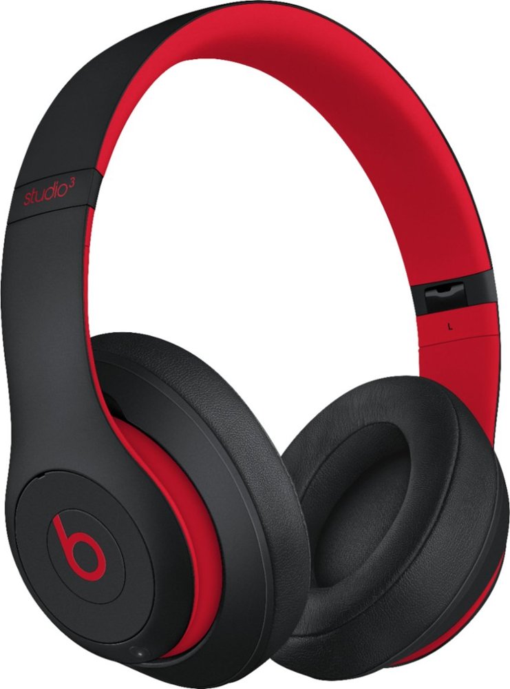 Beats Studio3 Wireless Over-Ear Headphones - Defiant Black-Red (Pre-Owned)