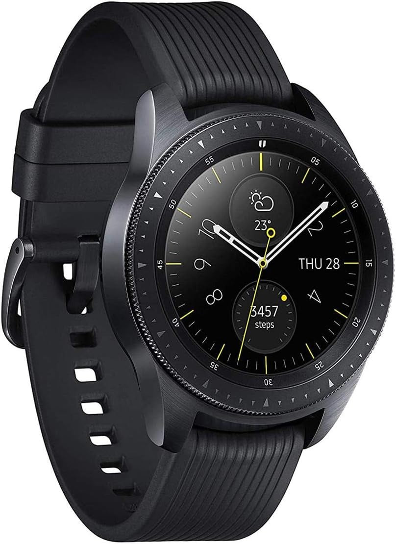 Samsung Galaxy Watch GPS+Cellular w/42mm Case & Rubber Band - Midnight Black (Refurbished)