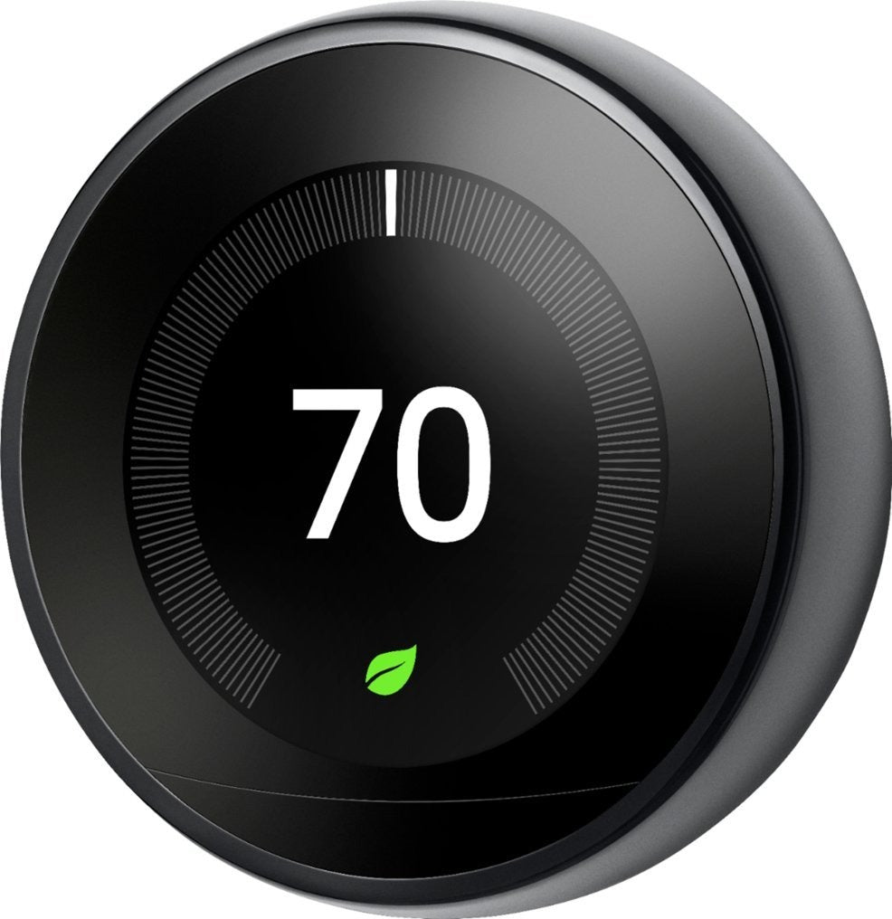 Google Nest Learning Thermostat 3rd Generation - Works with Alexa - Mirror Black (Refurbished)