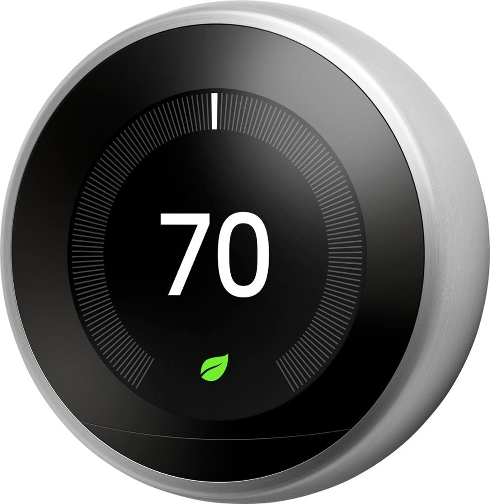 Google Nest Learning Thermostat 3rd Generation w/ Amazon Alexa - Stainless Steel (Refurbished)