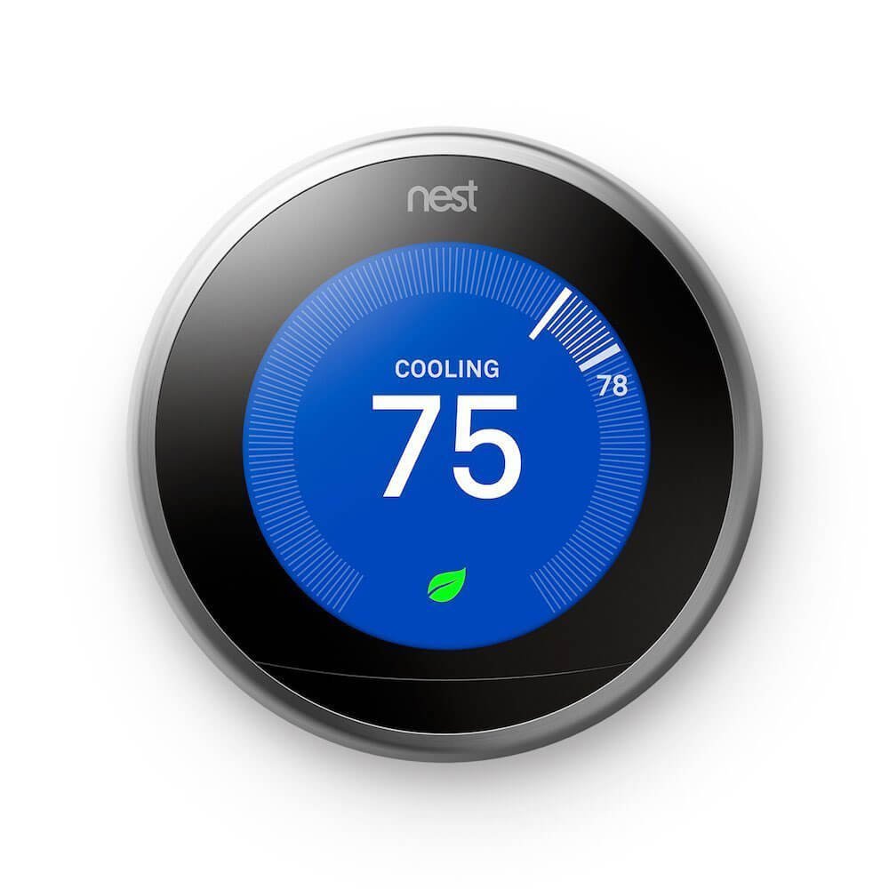 Google Nest Learning Thermostat 3rd Generation w/ Amazon Alexa - Stainless Steel (Refurbished)