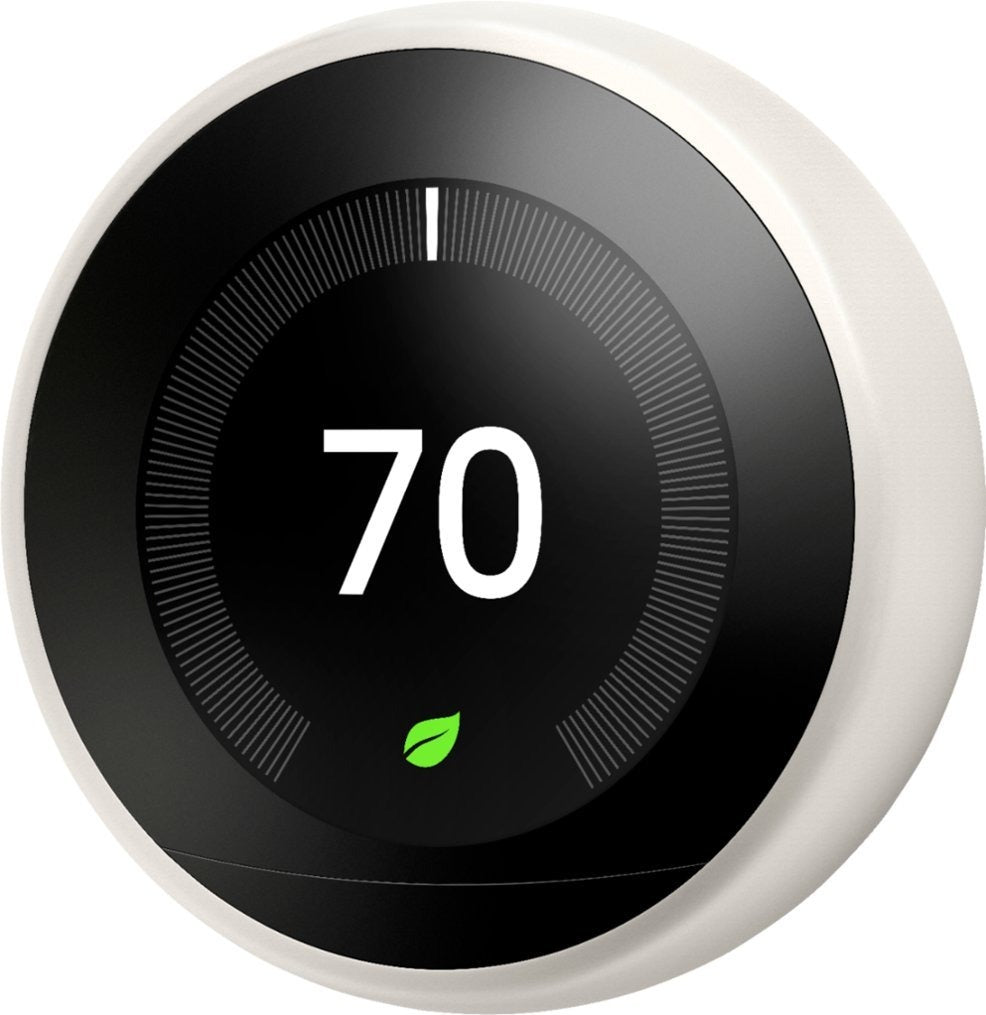 Google - Nest Learning Thermostat, 3rd Generation - White (Refurbished)