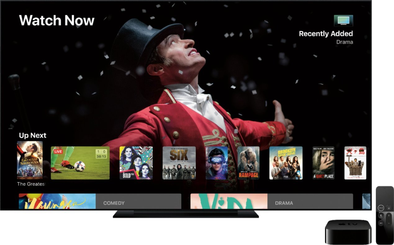 Apple TV 4K Media Streamer 5th Generation, 64GB, MP7P2LL/A - Black (Refurbished)