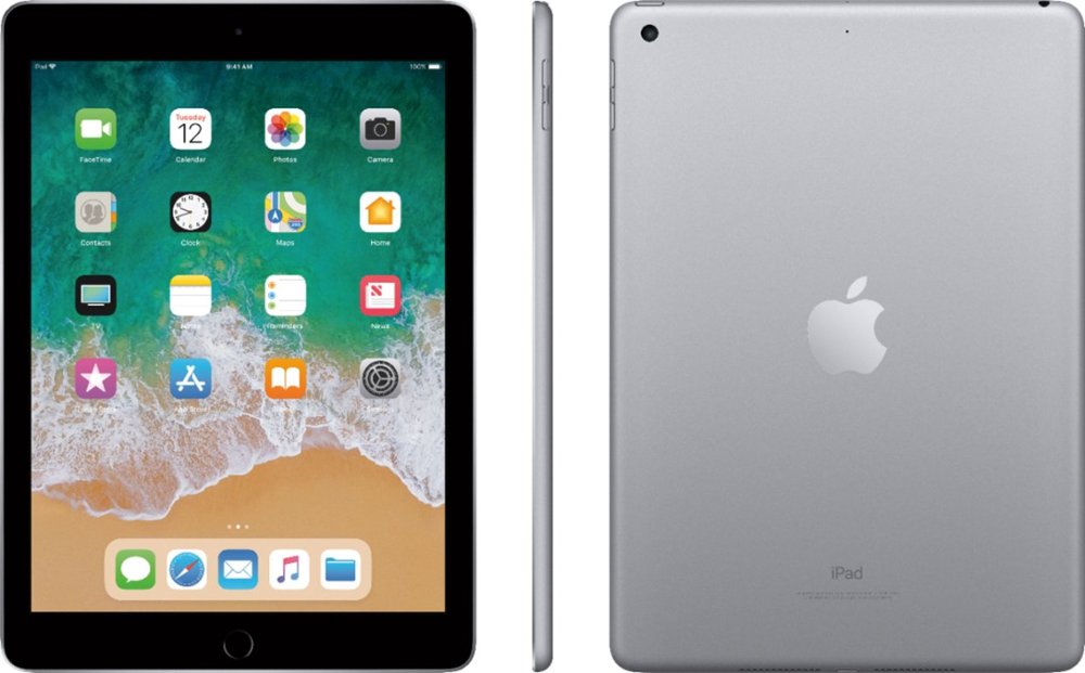 Apple iPad 5th Generation, 128GB, WIFI Only - Space Gray (Refurbished)