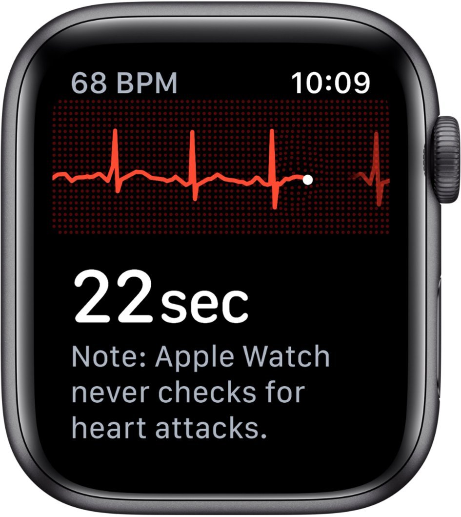 Apple Watch Series 5 (GPS + LTE) 44mm Space Gray Aluminum Case & Black Sport Band (Refurbished)