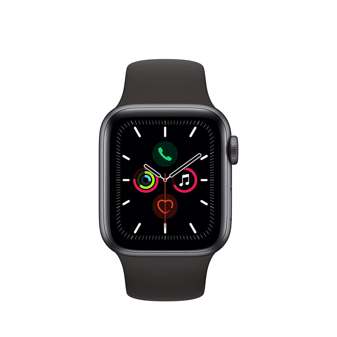 Apple Watch Series 5 GPS w/ 40MM Space Gray Aluminum Case &amp; Black Sport Band (Refurbished)