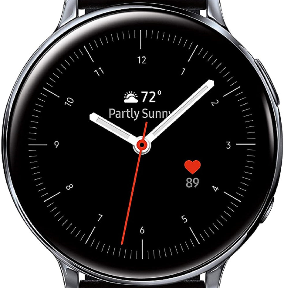 Samsung Galaxy Watch Active 2 (40mm, GPS) Silver Case &amp; Black Rubber Band (Refurbished)