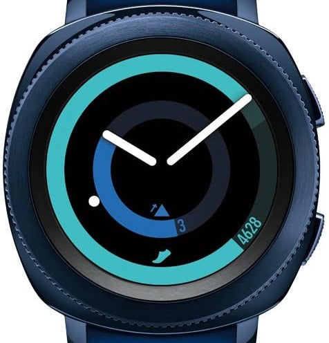 Samsung Gear Sport Bluetooth Smartwatch SM-R600 w/ Blue Case &amp; Black Rubber Band (Refurbished)