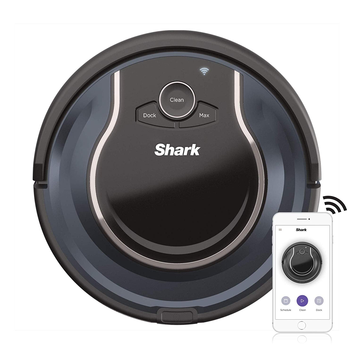 Shark ION ROBOT App-Controlled Robot Vacuum - Black/Navy Blue (Refurbished)