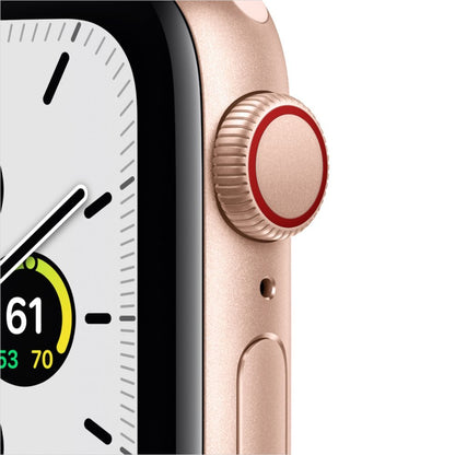 Apple Watch SE 1st Gen (GPS + LTE) 40mm Gold Aluminum Case &amp; Pink Sand Sport Band (Refurbished)