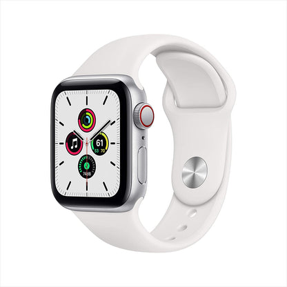 Apple Watch Series SE GPS+LTE w/ 40MM Silver Aluminum Case &amp; White Sport Band (Refurbished)