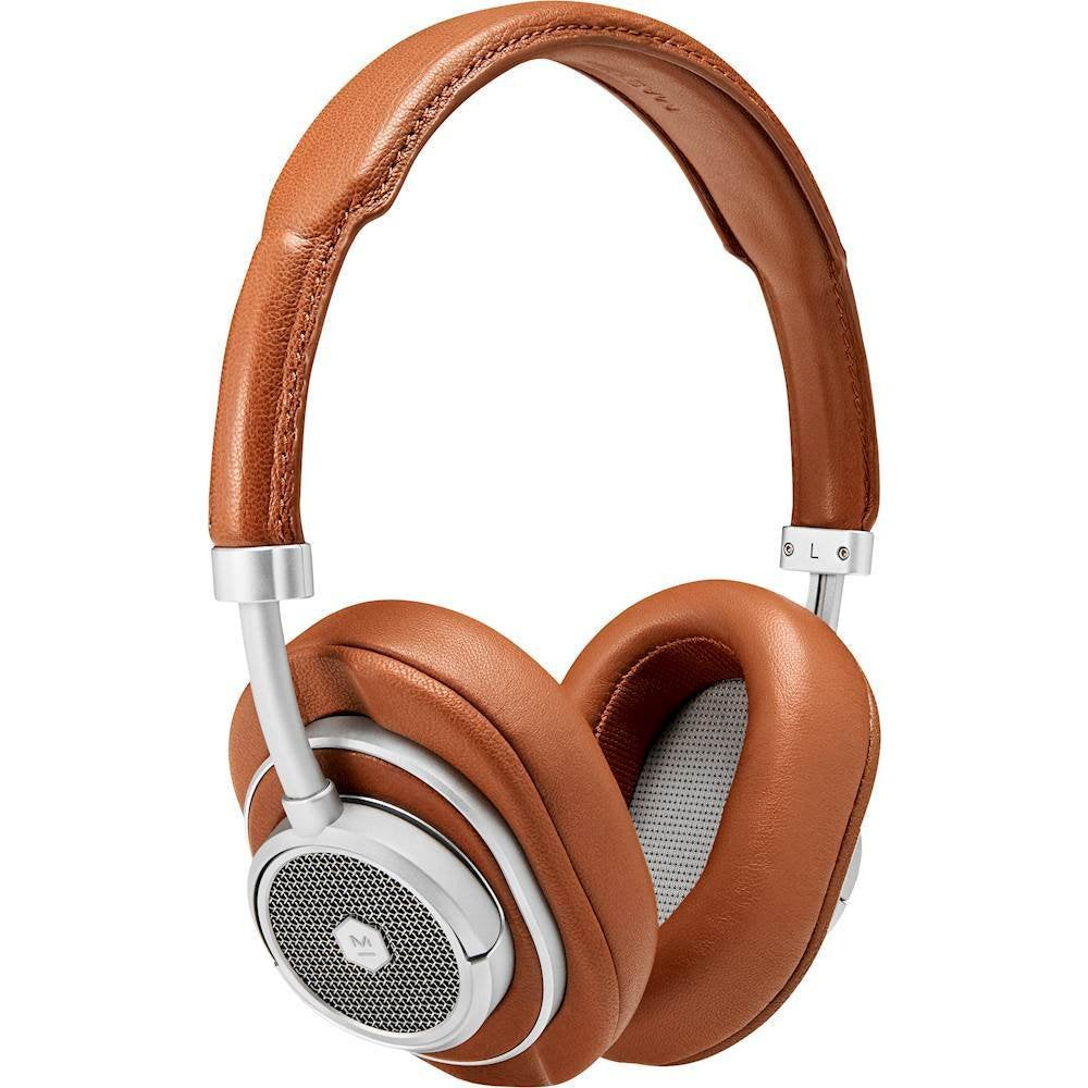 Master &amp; Dynamic MW50+ 2-In-1 Wireless Headphones - Silver Metal/Brown Leather (Refurbished)