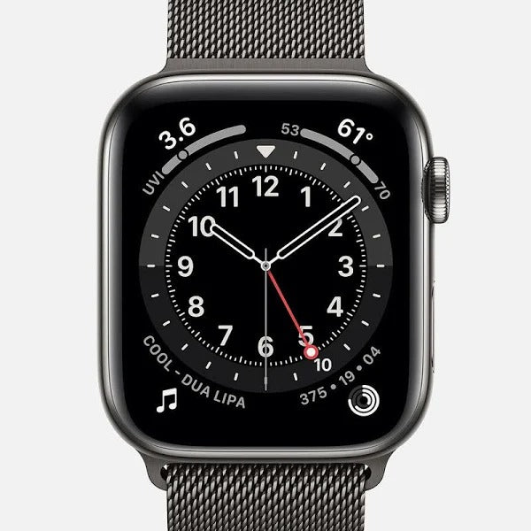 Apple Watch Series 6 GPS+LTE 44MM Graphite Stainless Steel Case Milanese Loop (Refurbished)