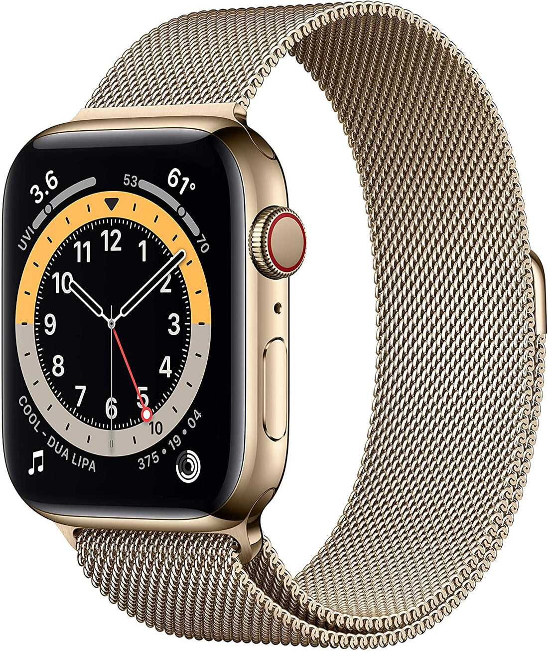 Apple Watch Series 6 (GPS + LTE) 44mm Gold Stainless Steel Case &amp; Gold Milanese Loop (Certified Refurbished)