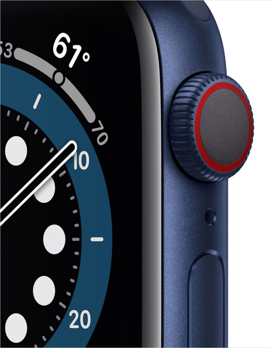Apple Watch Series 6 (GPS + LTE) 40mm Blue Aluminum Case &amp; Deep Navy Sport Band (Refurbished)