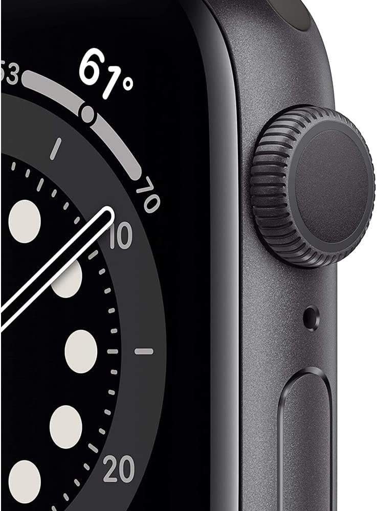Apple Watch Series 6 (GPS + LTE) 40MM Space Gray Titanium Case Black Sport Band (Refurbished)
