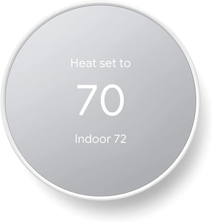Google Nest Smart Thermostat for Home - Programmable WIFI Thermostat - Snow (Refurbished)