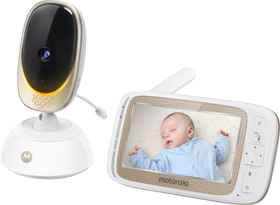 Motorola Video Baby Monitor with Wi-Fi camera and 5&quot; Screen - Gold/White (Refurbished)