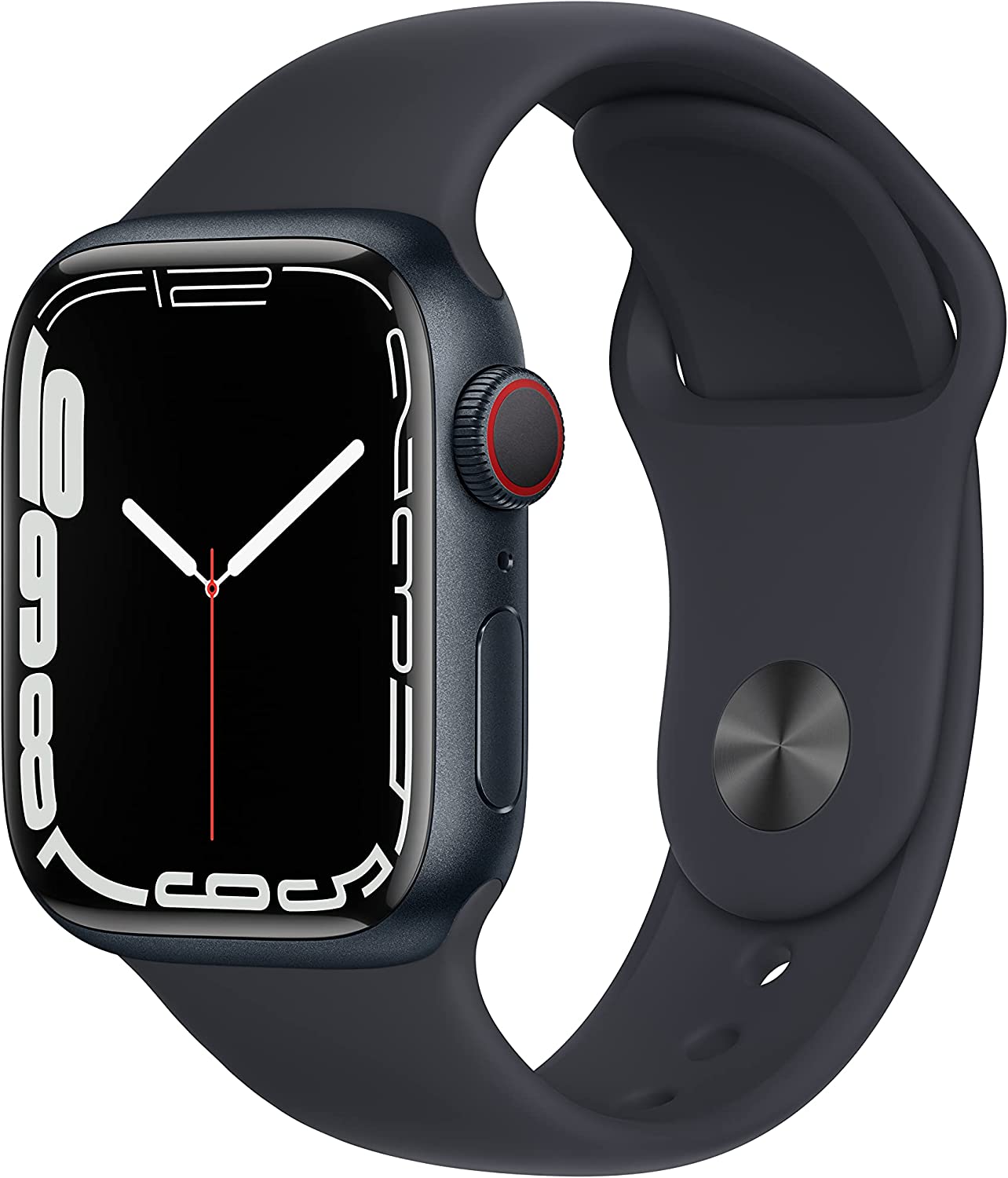 Apple Watch Series 7 (2021) 41mm GPS + Cellular - Midnight Aluminum Case &amp; Black Sport Band (Certified Refurbished)