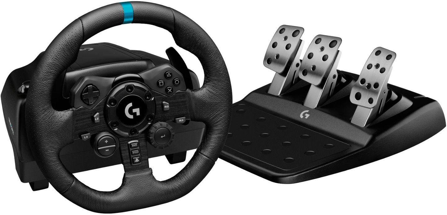 Logitech G923 Racing Wheel and Pedals for PS5, PS4 and PC - Black