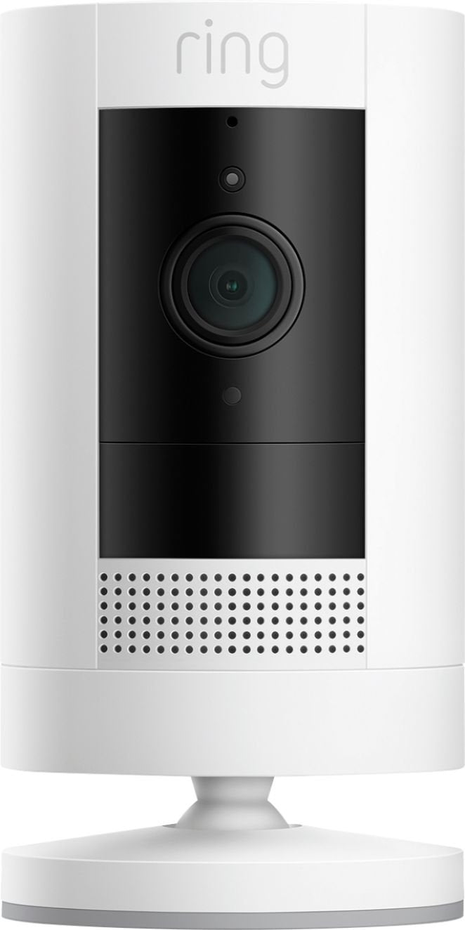 Ring Stick Up Indoor/Outdoor 1080p Wire-Free Security Camera - White (Refurbished)