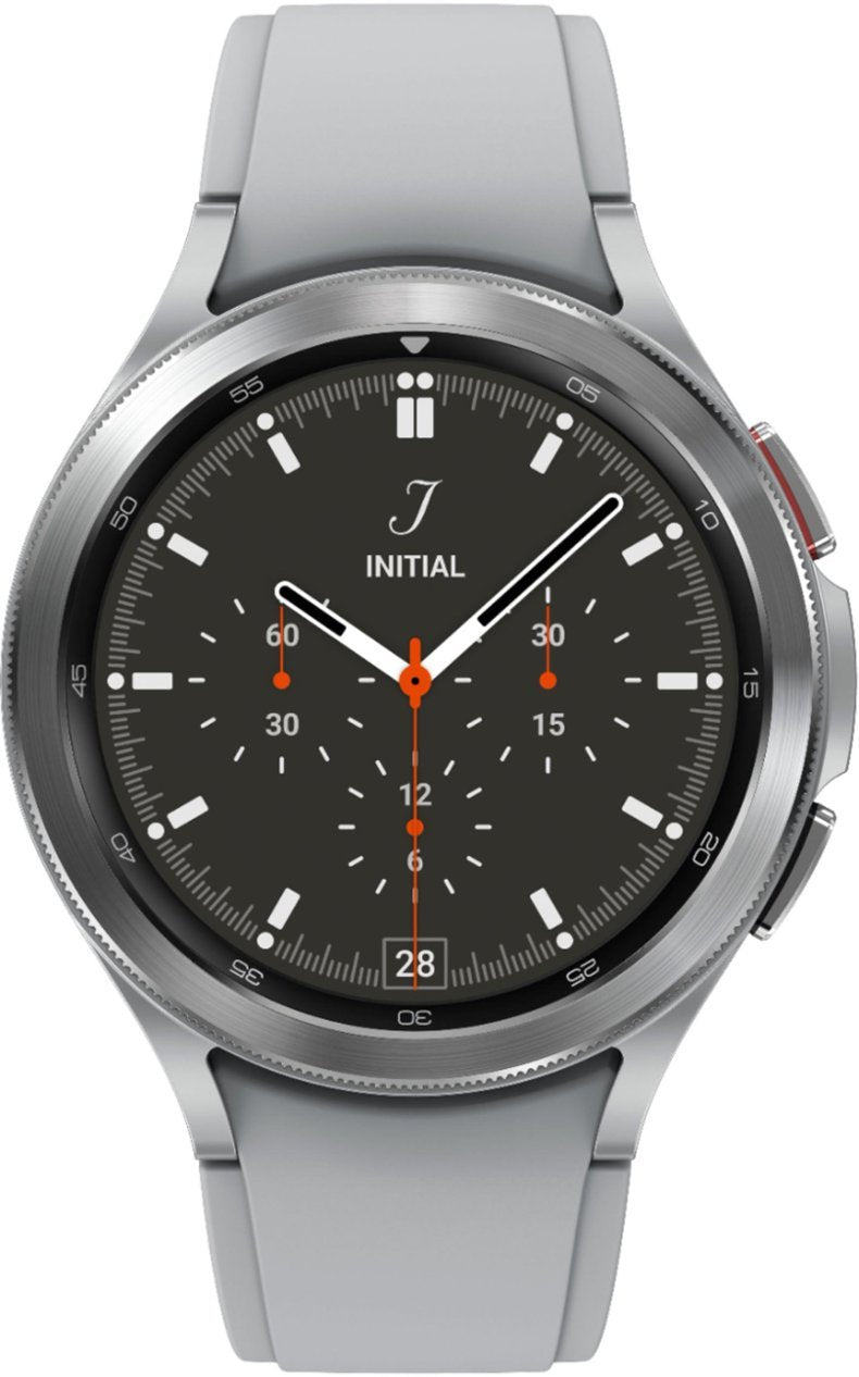 Samsung Galaxy Watch4 Classic Smartwatch 46mm LTE Silver with Gray Sport Band (Pre-Owned)