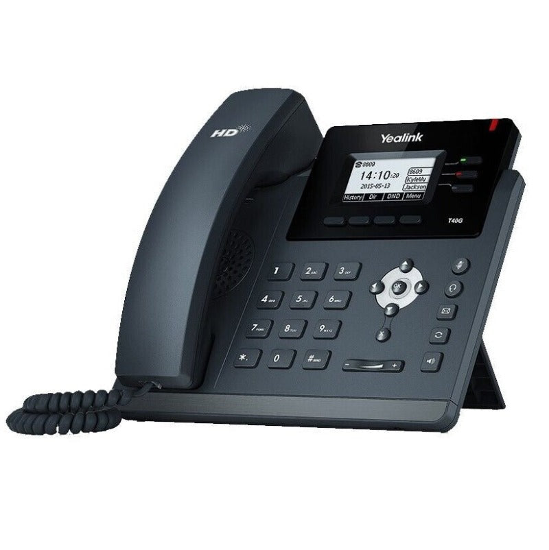 Yealink T40GB Gigabit IP Phone with accessories - Black (Pre-Owned)