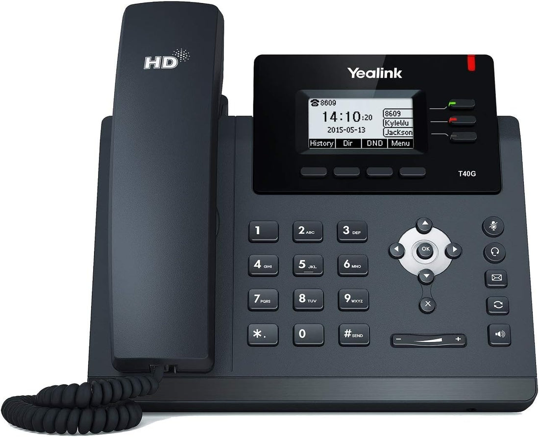 Yealink T40GB IP Phone, 3 Lines. 2.3-Inch Graphical LCD, Verizon Edition - Black (Refurbished)