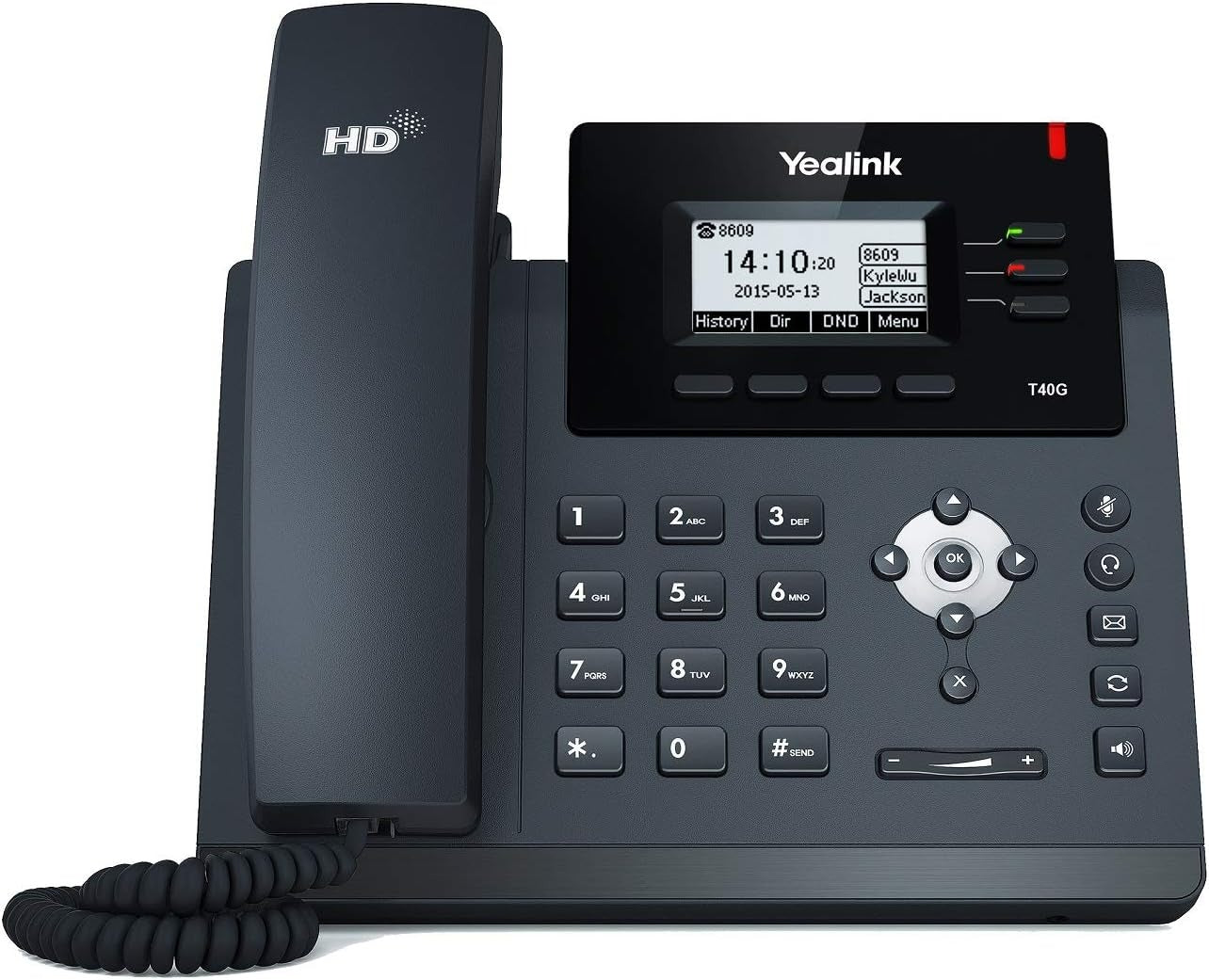 Yealink T40GB Gigabit IP Phone with accessories - Black (Pre-Owned)