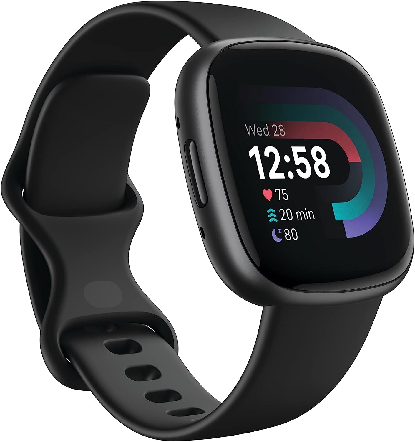 Fitbit Versa 4 Fitness Smartwatch - Graphite (Refurbished)