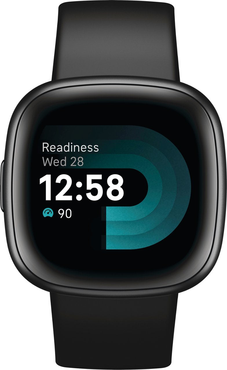 Fitbit Versa 4 Fitness Smartwatch - Graphite (Refurbished)