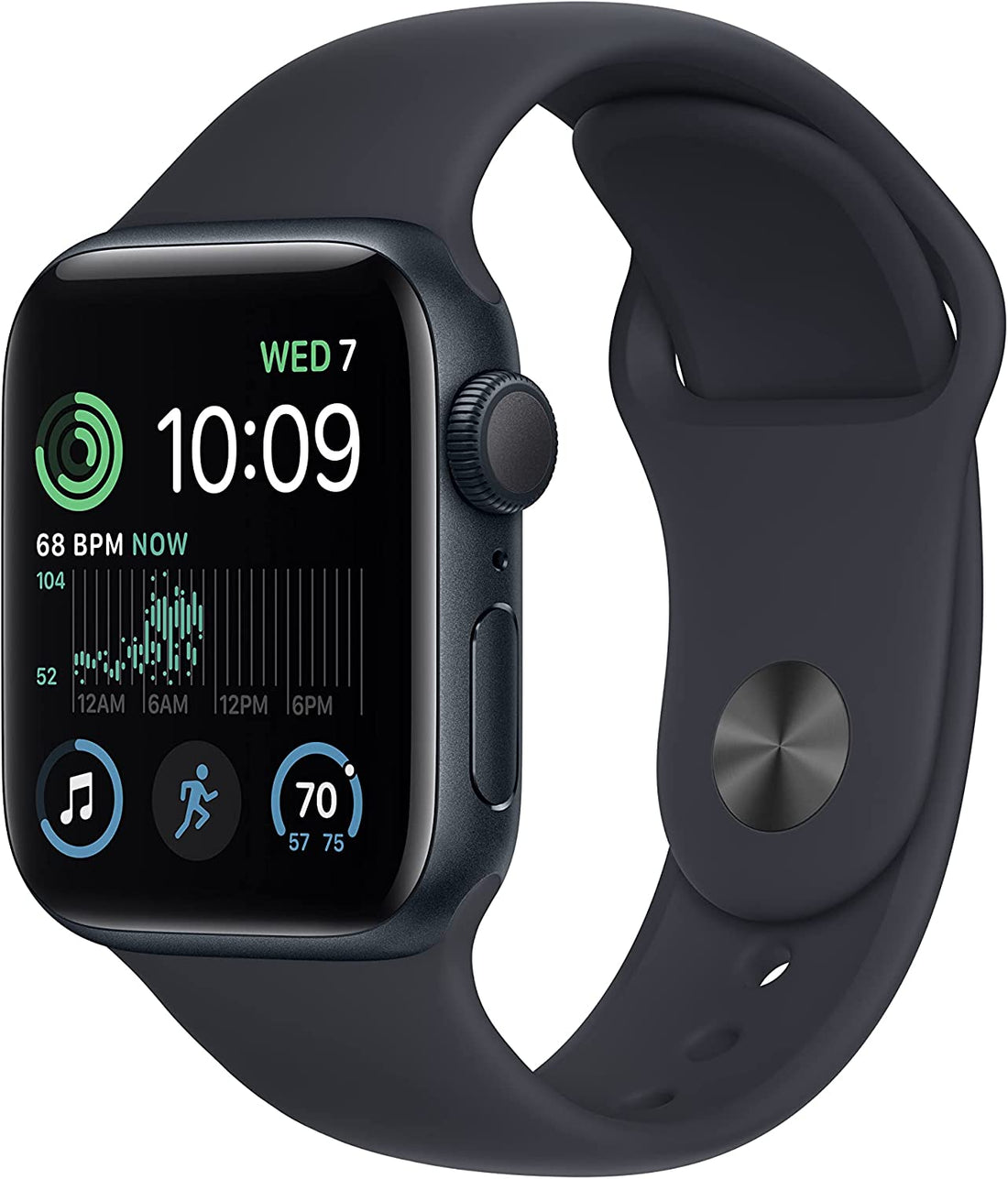 Apple Watch SE 2nd Gen (GPS + LTE) 40mm Midnight Aluminum Case &amp; Black Sport Band (Refurbished)