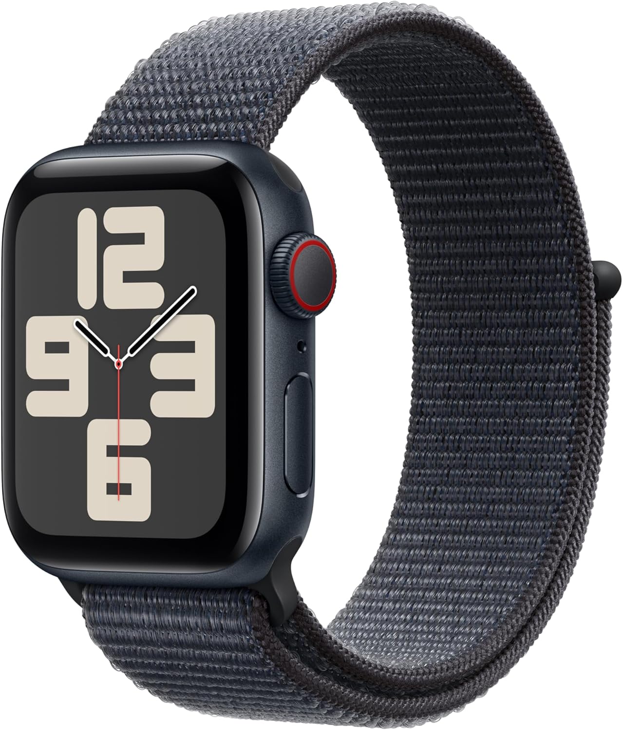 Apple Watch Series SE 2nd Gen (GPS+LTE) 44MM Midnight Aluminum Case Ink Sport Loop (Pre-Owned)