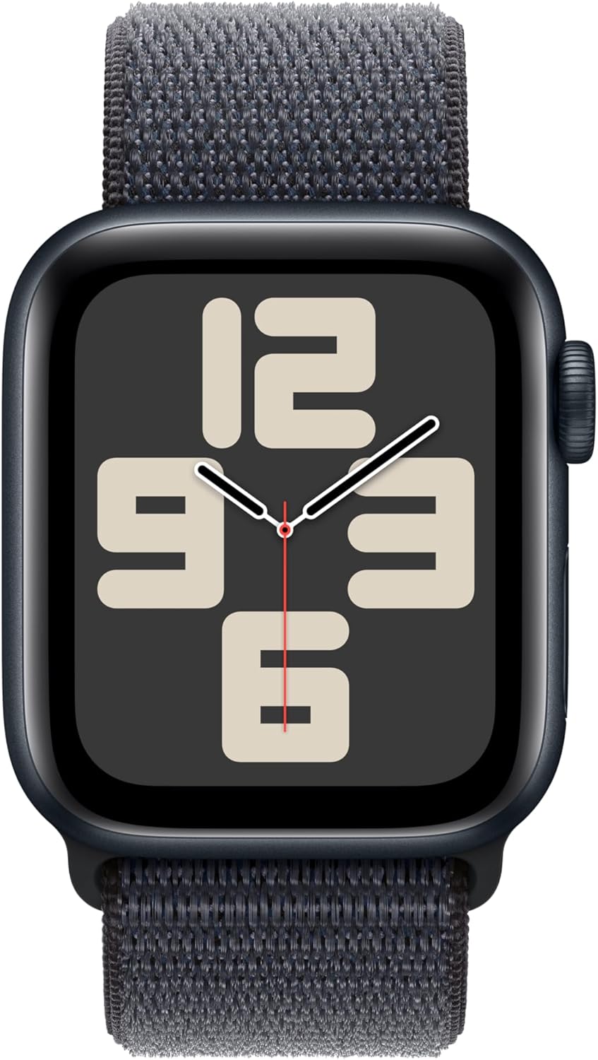 Apple Watch Series SE 2nd Gen (GPS+LTE) 44MM Midnight Aluminum Case Ink Sport Loop (Certified Refurbished)