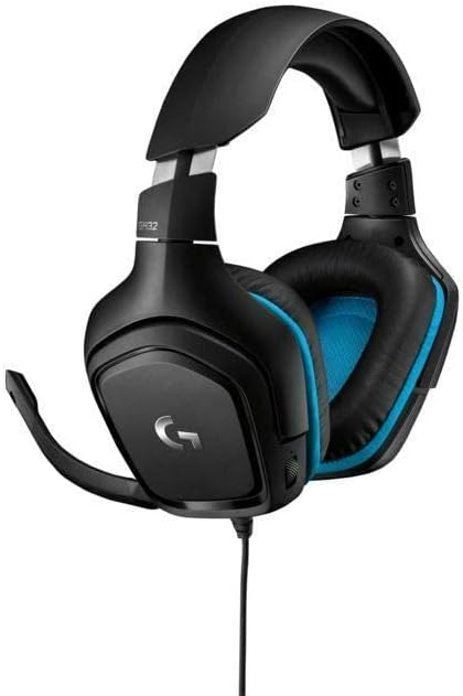 Logitech G432 Wired Gaming Headset for PC - Black/Blue (Refurbished)