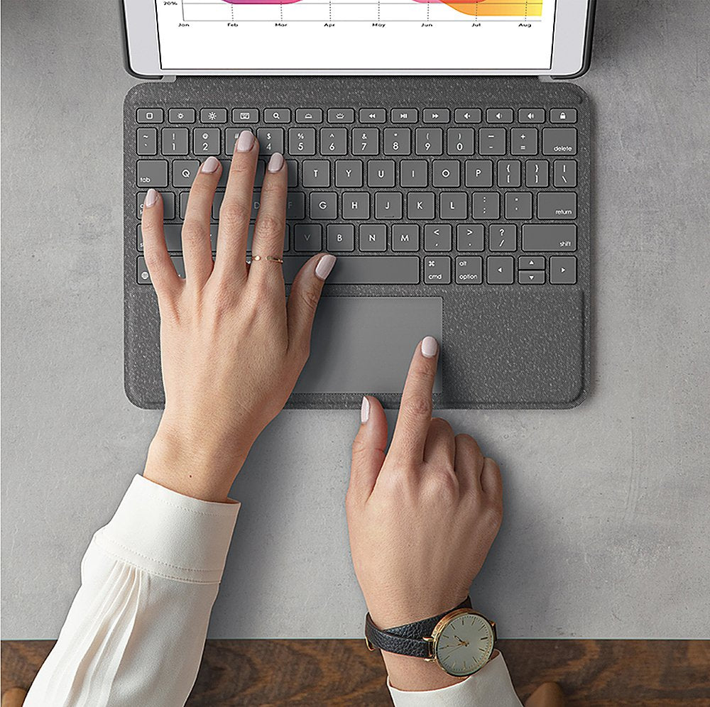 Logitech Combo Touch Keyboard Folio for iPad 10.2" (7th, 8th&9th Gen) - Graphite (Pre-Owned)