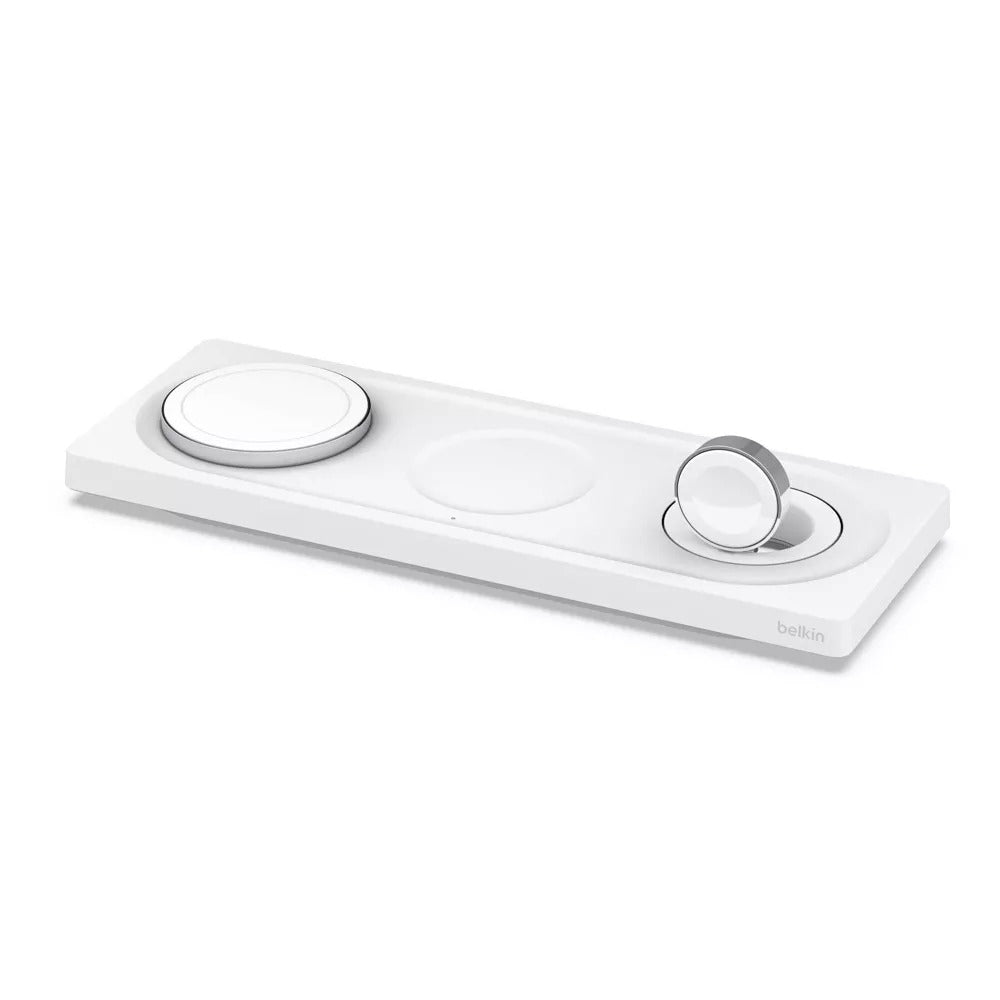 Belkin BOOSTCHARGE PRO 3 in 1 Wireless Charging Pad MagSafe - White (Refurbished)
